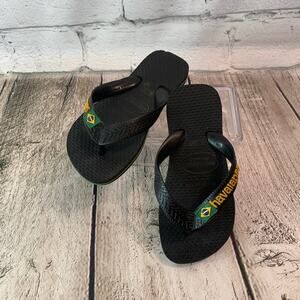 HAVAIANAS Boy’s Brasil Flip Flop Sandals / Size: 25-26 / USA 8-8.5
